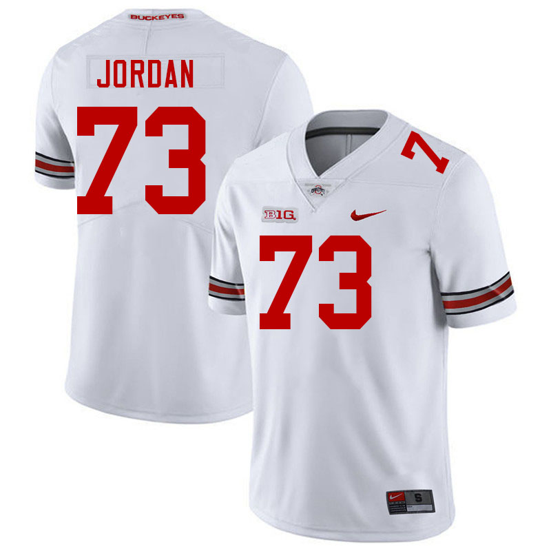 #73 Michael Jordan Ohio State Buckeyes Jerseys Football Stitched-White